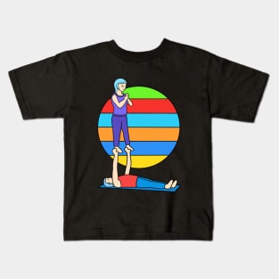 Acroyoga Foot to Hand Pose Kids T-Shirt